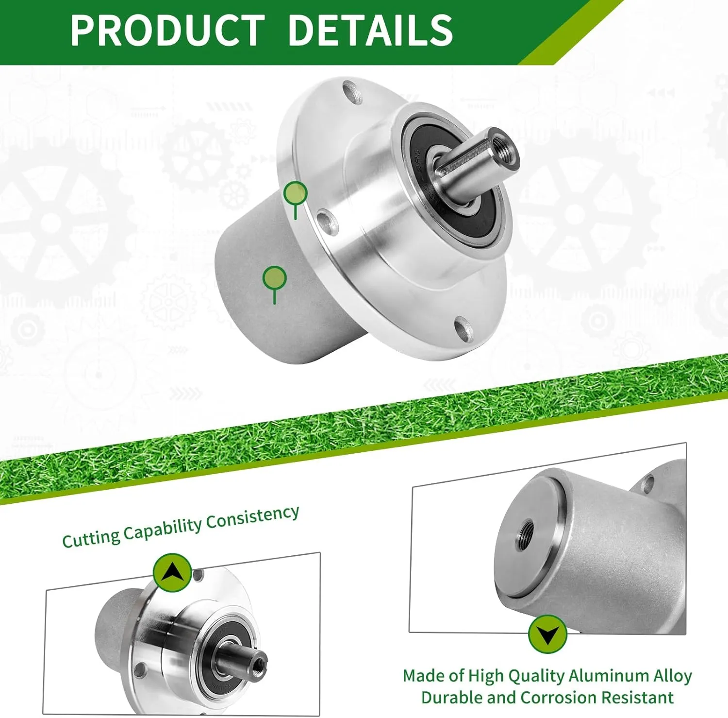 037-2000-00 037-2050-00 Spindle Assembly Compatible with Bad Boy 42" 48" 54" Deck Zero Turn Mower, Bad Boy MZ/MZ Magnum Lawn Mower, Replace S tens 285-101(3pack)