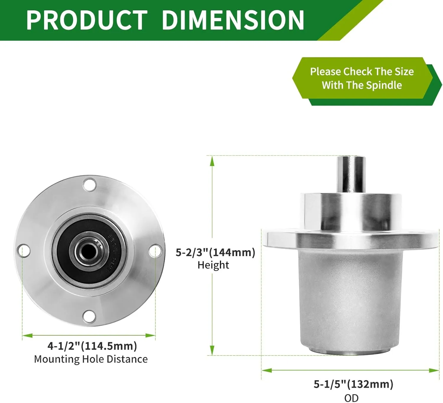 037-2000-00 037-2050-00 Spindle Assembly Compatible with Bad Boy 42" 48" 54" Deck Zero Turn Mower, Bad Boy MZ/MZ Magnum Lawn Mower, Replace S tens 285-101(3pack)