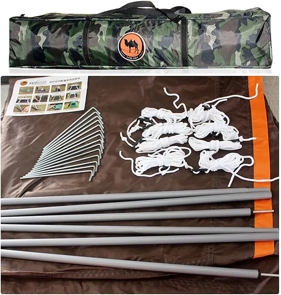 1-2 Person Outdoor Camping Tent Beach Silicon Coating Tents Sun Shelter Light and Easy to Carry Waterproof for Sports Hiking Travel Rainfly