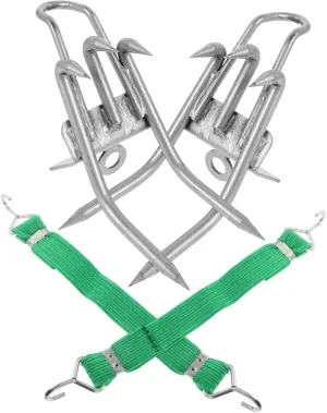 1 Set Portable Metal Tree Climbing Spikes Durable Climbing Tools with Thickened Foot Plate for Outdoor Activities Jungle Survival Fruit and Hunting