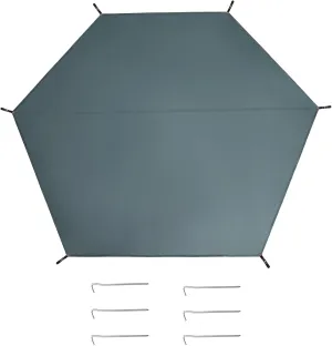 1 Set Waterproof Tent Tarp with Ground Nails, Tent Ground Sheet Mat for Camping Hiking, Tent Floor, Waterproof Camping Tarp, 124.02"x106.30", Gray