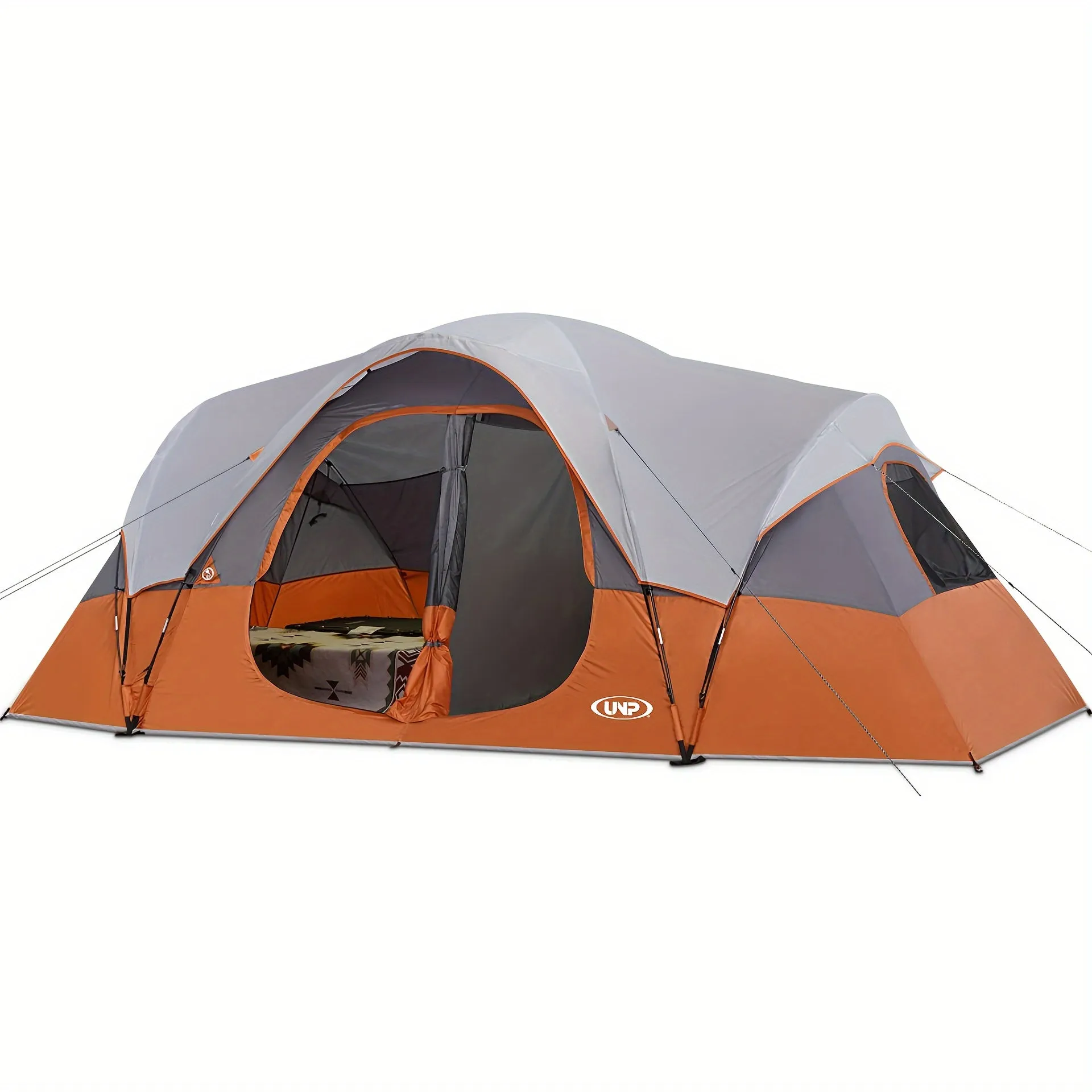 10-Person Waterproof Camping Tent with 2 Rooms.