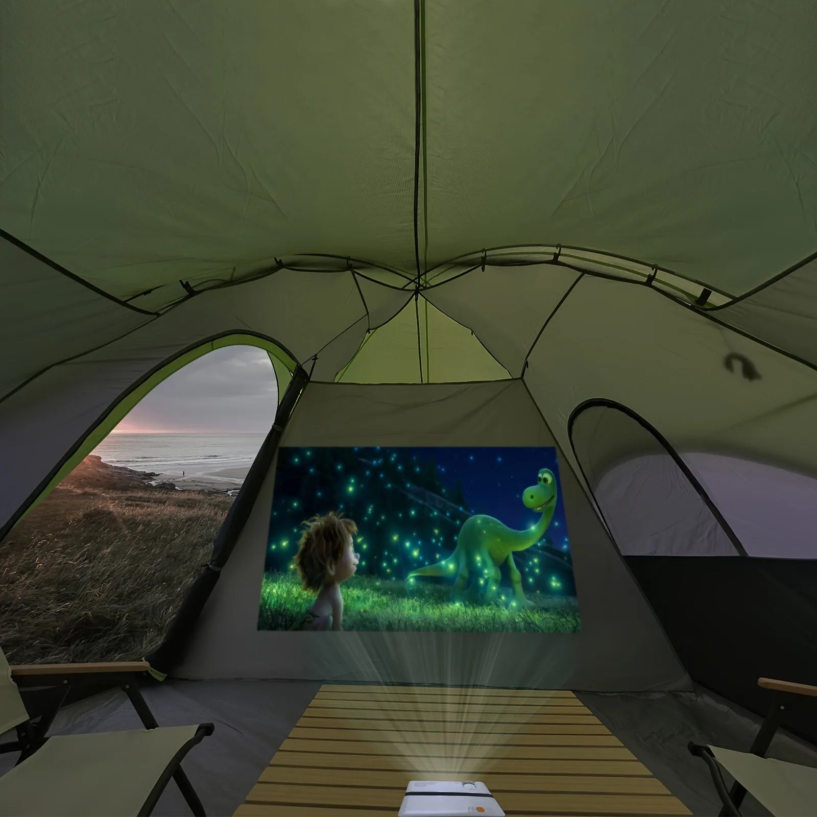 10-Person Waterproof Camping Tent with 2 Rooms.