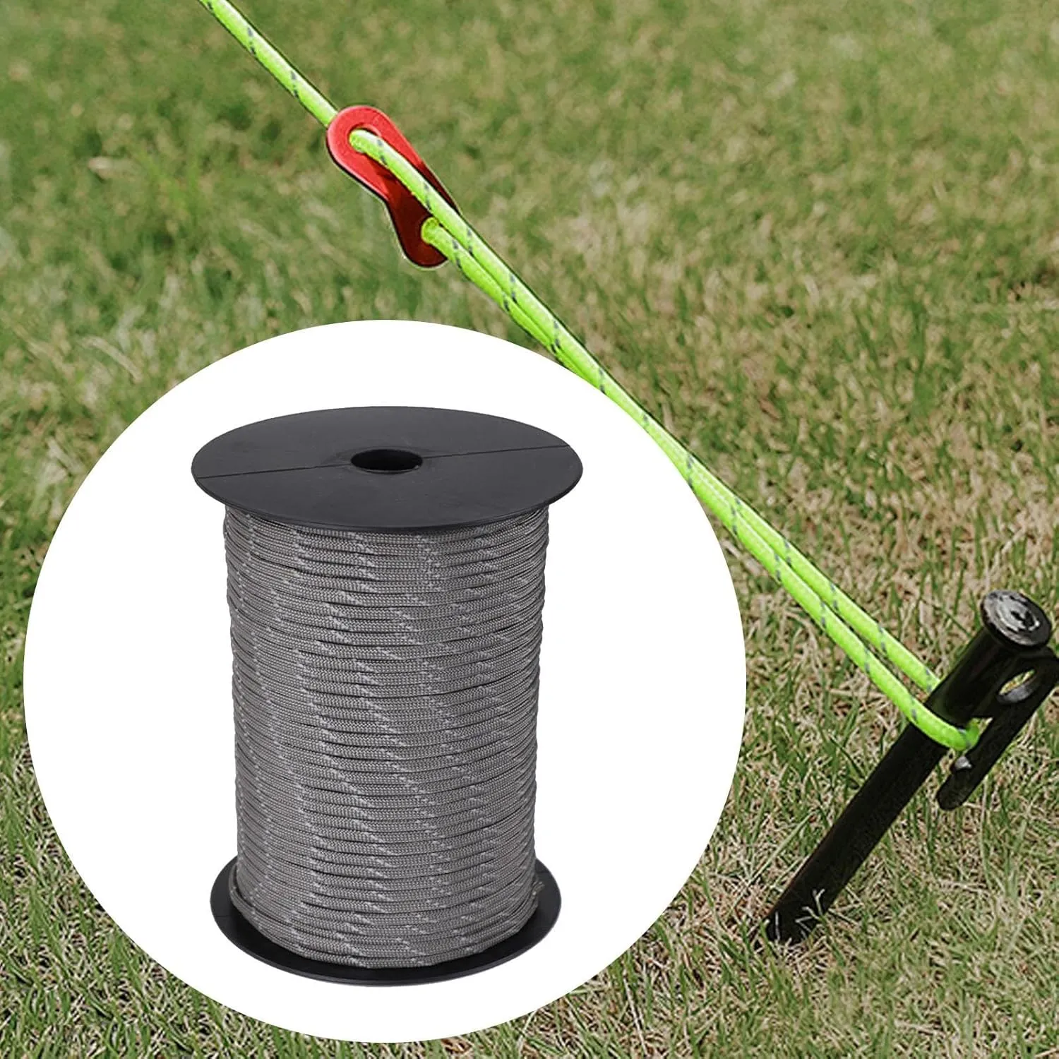 100M Parachute Cord for Outdoor Use, Versatile Binding Rope for Camping and Hiking