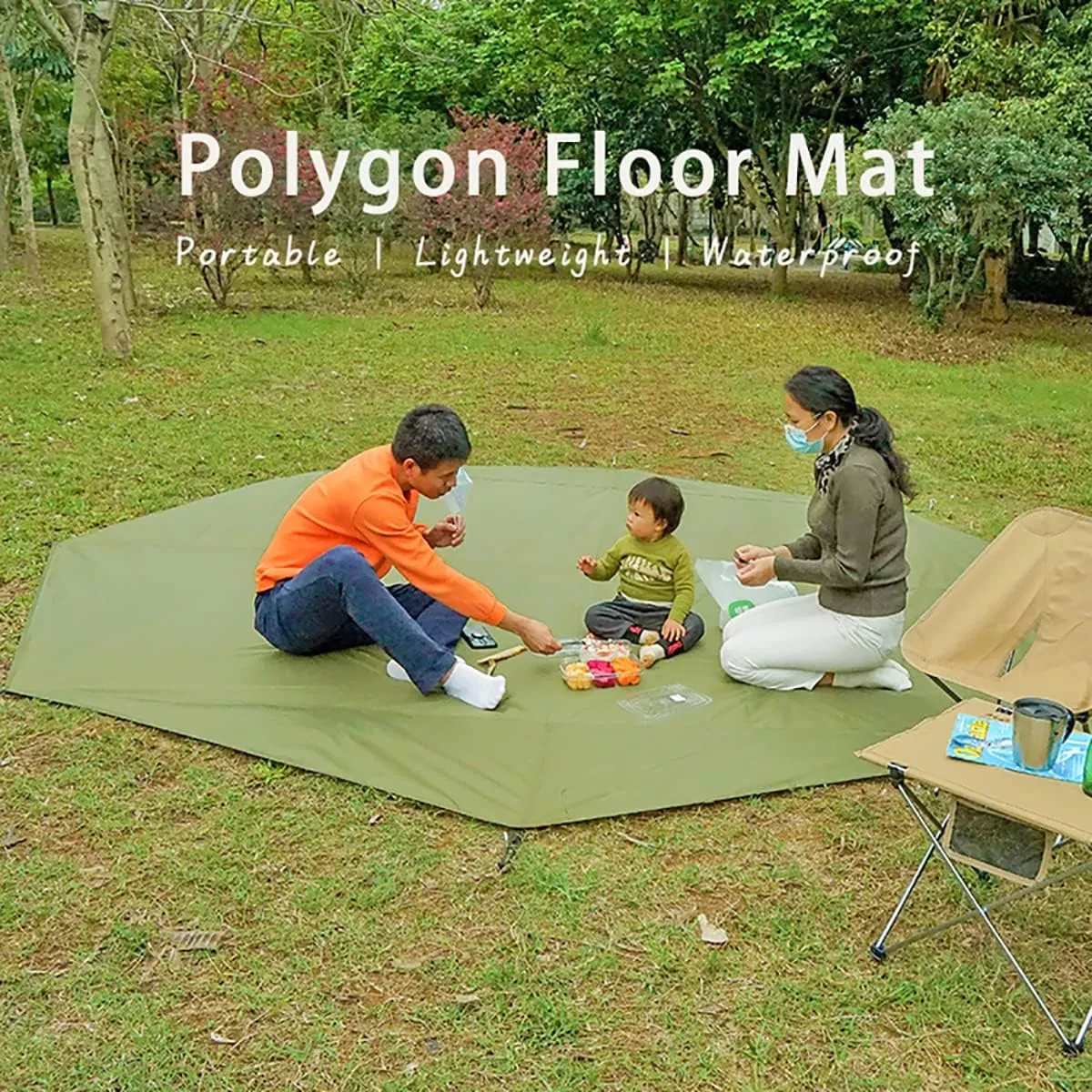 10.5x9.5 ft Tent Footprint Waterproof Camping Tarp Ultralight Mat Under Tent Moisture-Proof Ground Sheet Mat