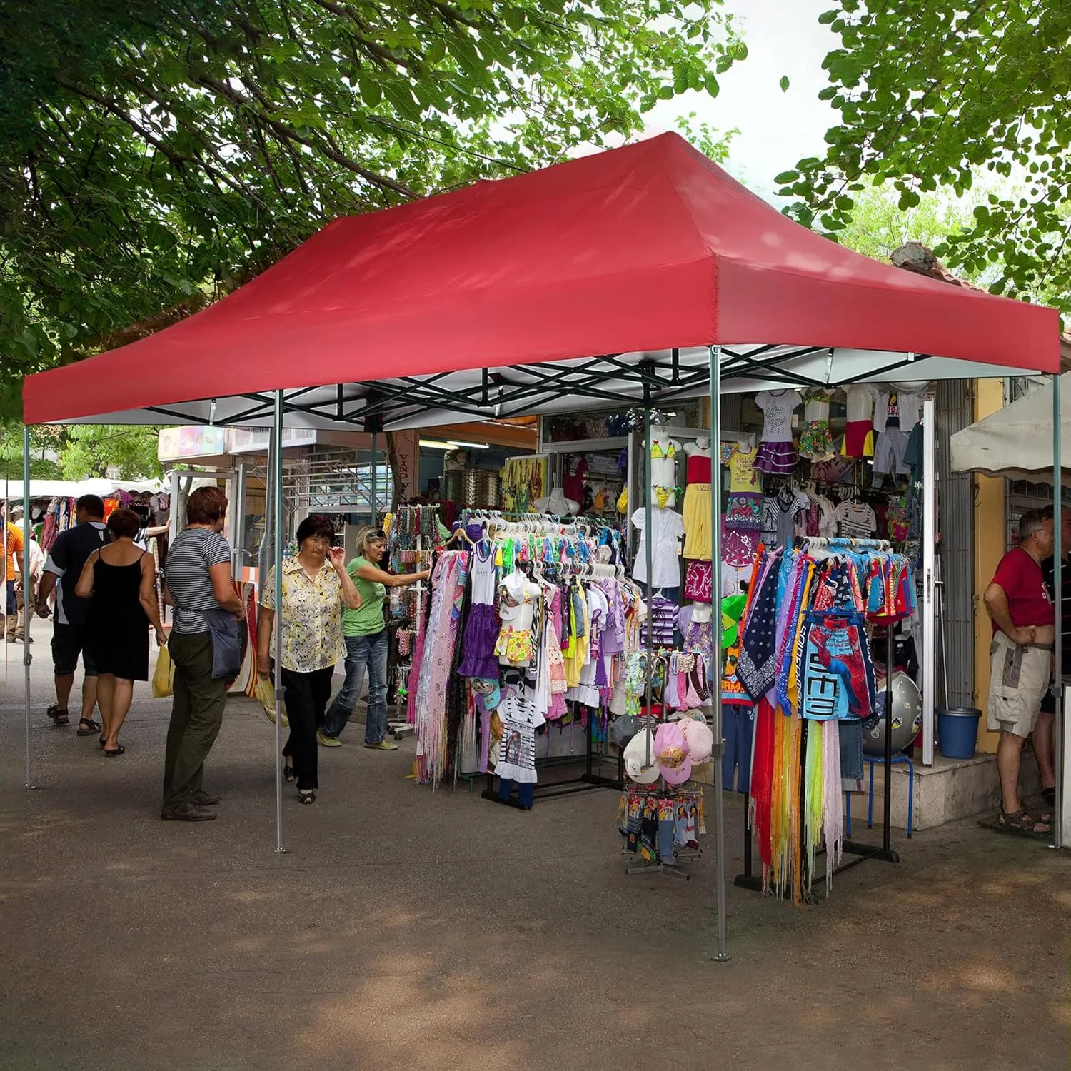 10x20 ft Instant Pop up Canopy, Folding Heavy Duty Height Adjustable Shelter Gazebos with Wheeled Bag