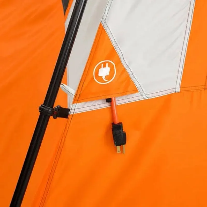 12-Person Instant Cabin Tent with Built-In LED Lights - 3 Room Design, Perfect for Family Camping!