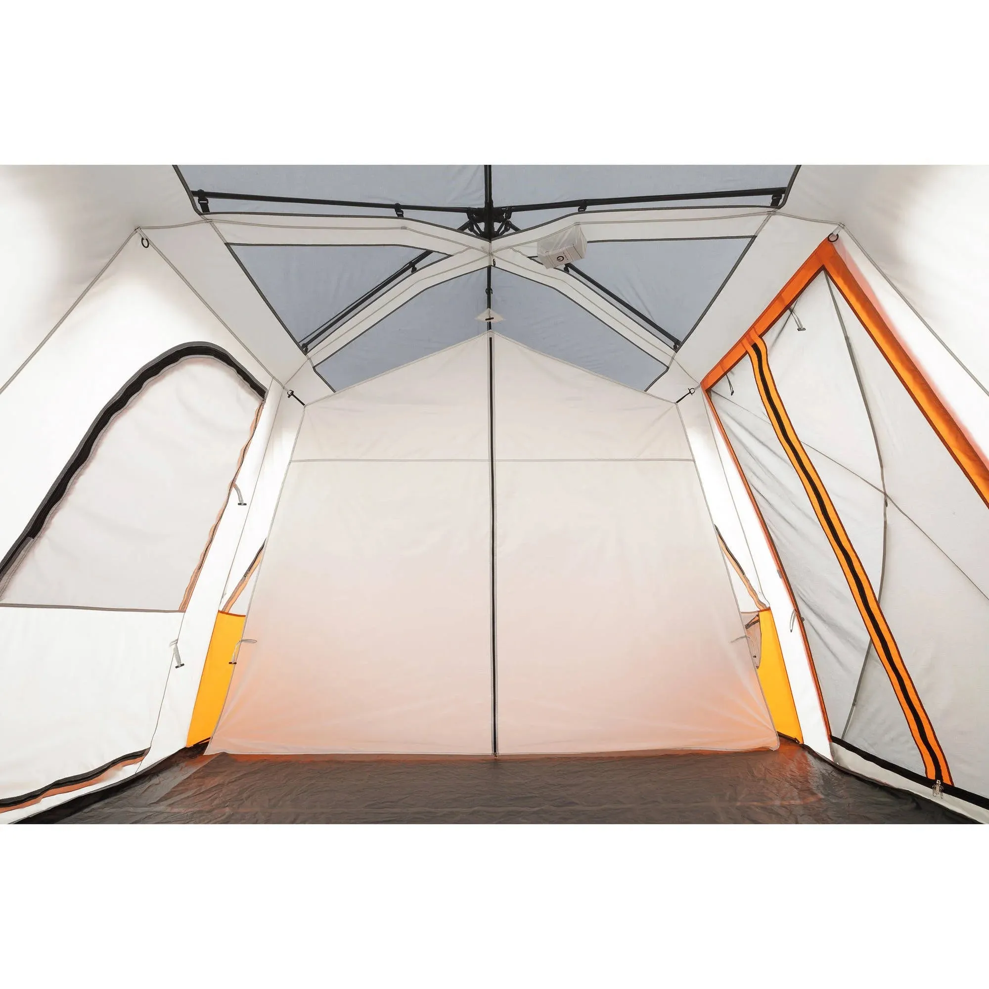 12-Person Instant Cabin Tent with Built-In LED Lights - 3 Room Design, Perfect for Family Camping!