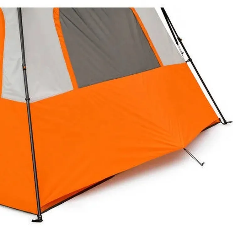 12-Person Instant Cabin Tent with Built-In LED Lights - 3 Room Design, Perfect for Family Camping!