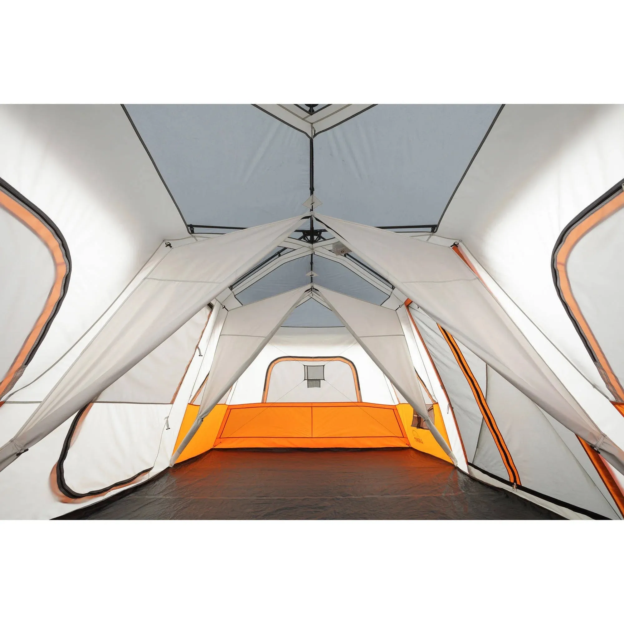 12-Person Instant Cabin Tent with Built-In LED Lights - 3 Room Design, Perfect for Family Camping!