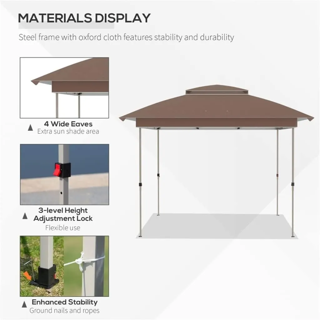 12' X 12' Pops Up Canopy Sun Shade Instant Tent Folding with Sidewall Netting, Adjustable Height and Storage Bag