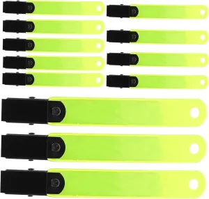 12pcs Reflective Trail Markers Convenient Fluorescent Clips for Optimal Visibility Camping Hiking and Outdoor Activities Safety Easy Use Design