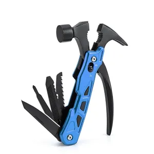 1PC Outdoor Multi-Function Claw Hammer Knife – Stainless Steel Survival Tool with Pliers, Camping Hammer, Nail Puller, and Emergency Rescue Tool
