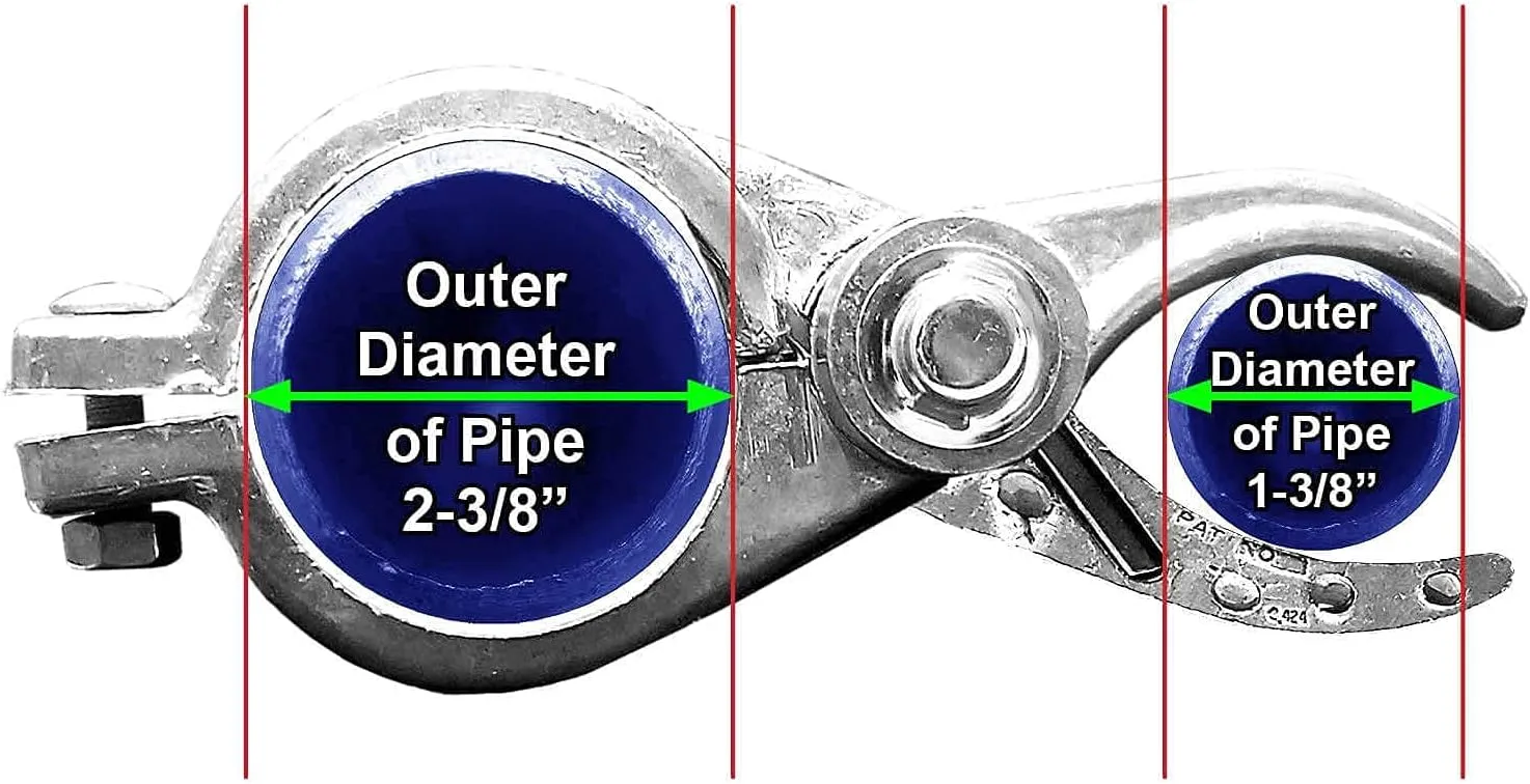 2-3/8" (2-1/2") x 1-3/8" Durable Chain Link Spring Loaded Gate Closer.