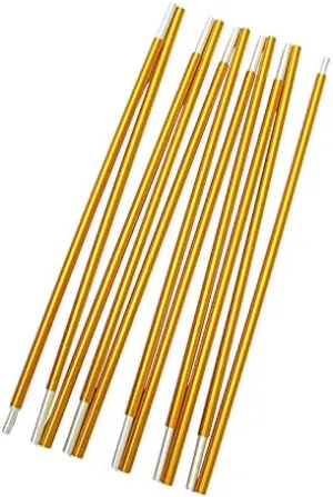 2 PCS Aluminum Alloy Camp Tent Poles Canopy Golden 7.9/8.5mm333/360/404/442cm