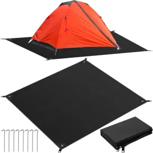 2 Pcs Waterproof Camping Tarp 86'' x 90'' Ultralight Tent Footprint Heavy Duty Camp Tarp Ground Tarp for Camping with Carry Bag Stakes for Hiking Shelter Sunshade Beach Picnic Blanket Mat