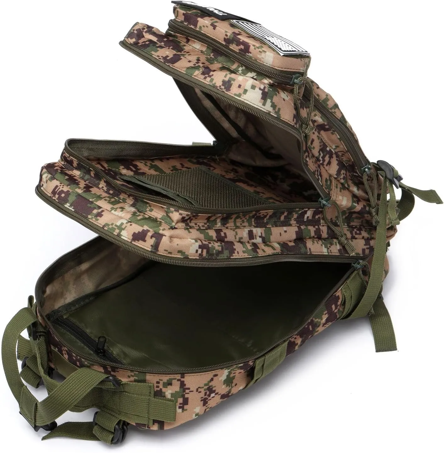 20 Liters Sturdy Nylon Waterproof Fishing Hunting Backpack Outdoor Military Tactical Sports Hiking Daypacks (Camouflage green)