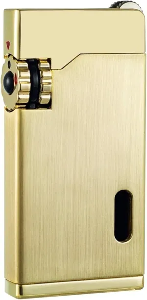 2024 Torch Lighter, Small Portable Butane Premium Quality Multifunctional Lighter, Refillable Reusable Candle Flint Lighter (Gas Not Included)(Gold)
