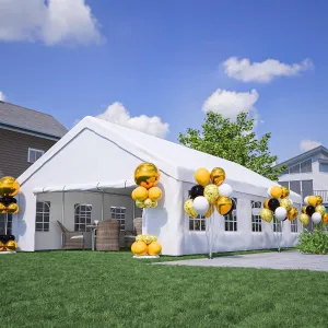 20x12ft Party Tent, Large Outdoor Wedding Canopy with Removable Sidewalls & Windows, Waterproof & UV-Resistant PE Fabric, Commercial Party Tent for Backyard, BBQ, Events, Easy Assembly & Carry Storage
