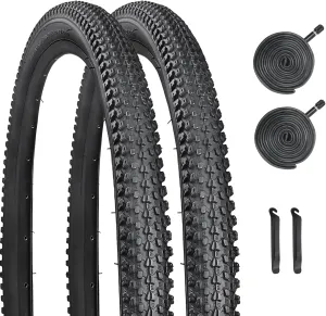 26 Inch Bike Tires，YILUXING 26 X 2.125(57-559) Folding Replacement Tires for Beach Cruiser Bike 2 Pack Bike Tires & Tubes