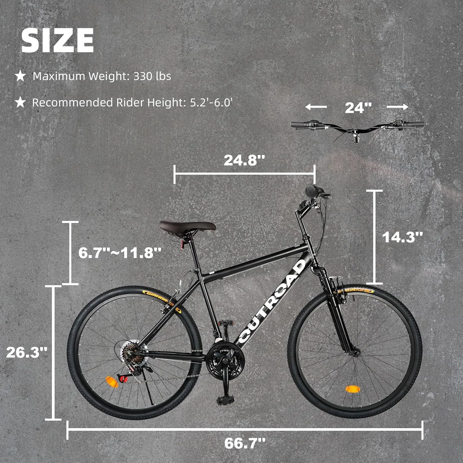 26-inch Mountain Bike, High-Aluminum/Carbon Steel Frame, 21-Speed Dual Disc Brake Mountain Bike with Lock-Out Suspension Fork for Men and Women