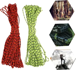 2pcs Parachute Cord Cores Survival Rope for Camping Hiking and Climbing Lightweight Outdoor Lanyard for Various Uses