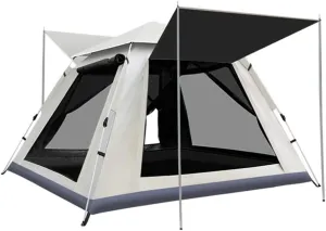 3-4 Person 60 Sec Setup Family Camping Tent Waterproof Windproof Tent with Top Rainfly Instant Cabin Tent for Camping Hiking Mountaineering