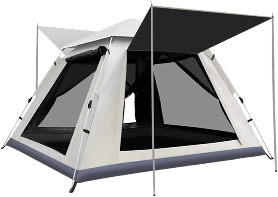 3-4 Person 60 Sec Setup Family Camping Tent Waterproof Windproof Tent with Top Rainfly Instant Cabin Tent for Camping Hiking Mountaineering
