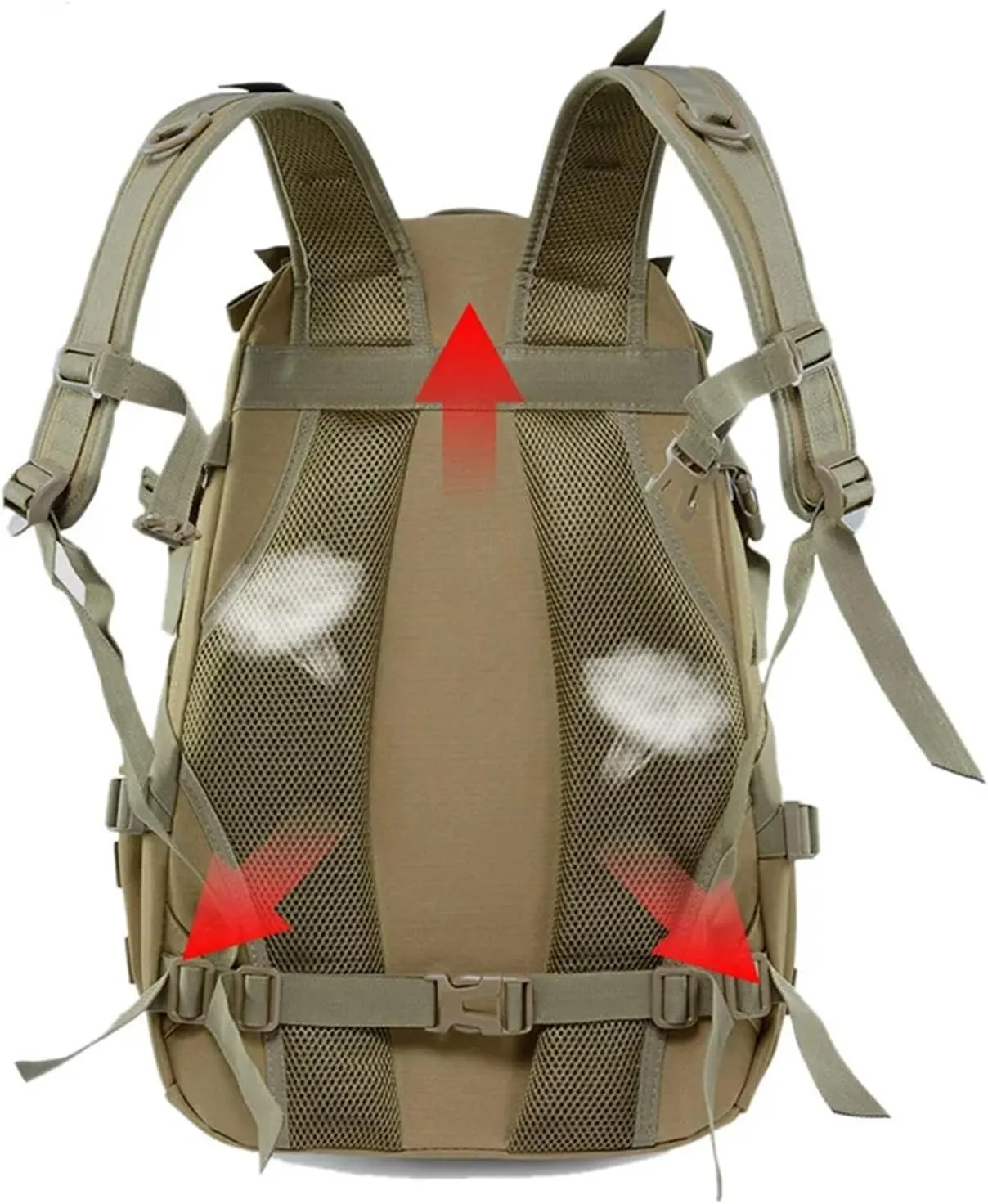 30-40L Camping Backpack Men's Travel Bags Climbing Rucksack Hiking Outdoor Reflective Shoulder Fishing Bag(Style2)