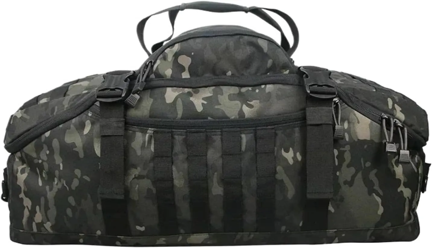35L 50L 80L Outdoor Mountaineering Bag Molle Tactical Backpack Large Duffel Bag Hiking Camping Travel Bags(40L Black Camo)