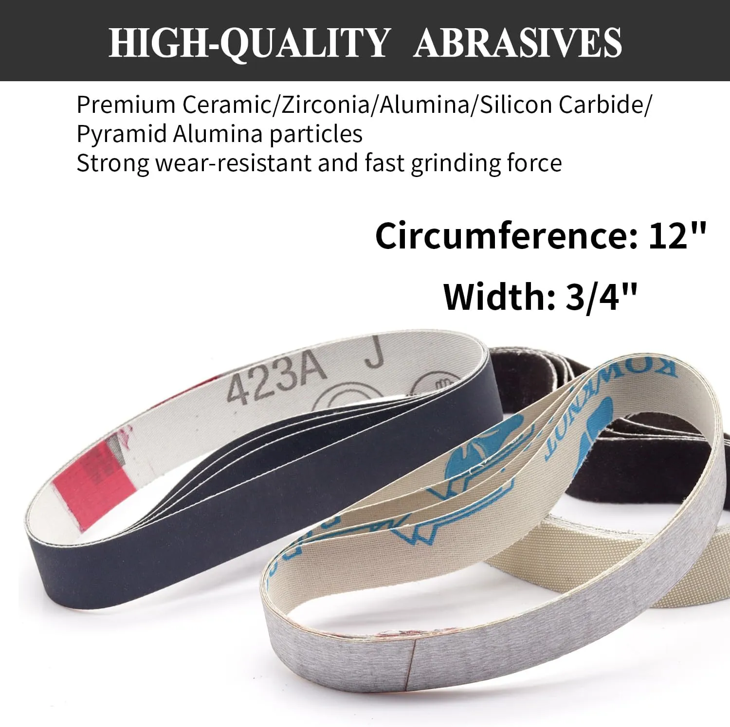 36 Pack 3/4" x 12" Knife Sharpener Belts Replacement for Work Sharp Knife & Tool Sharpener Ken Onion Edition (WSKTS-KO), 80/120/240/400/600/800/1000/2500/5000 Grit Knife Sharpening Sanding Belts
