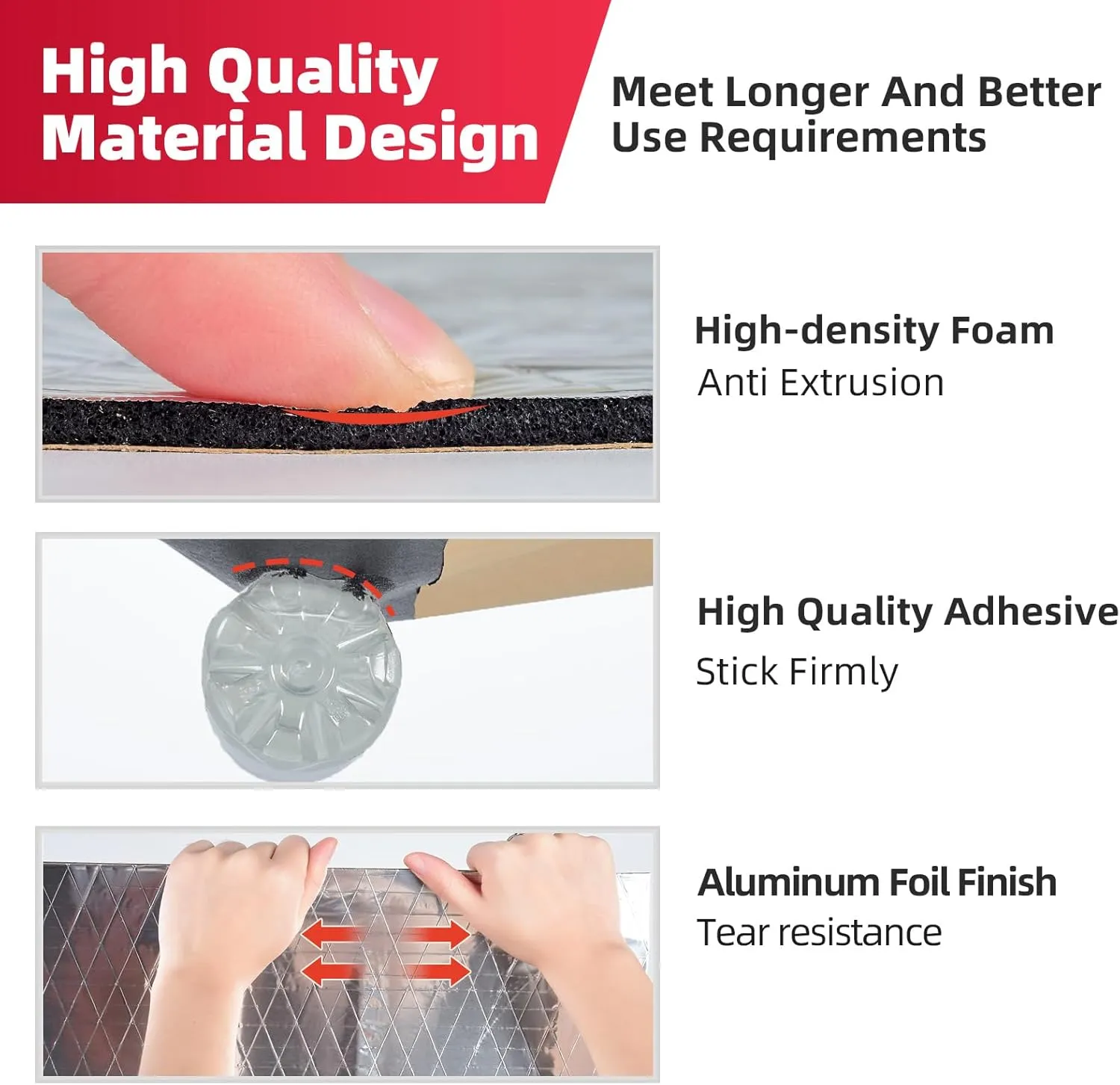 394mil 18sqft Thickened Sound Deadener for Cars -Aluminum Foil Foam Noise Deadening Material-Heat Shield Insulation Dampening Mat