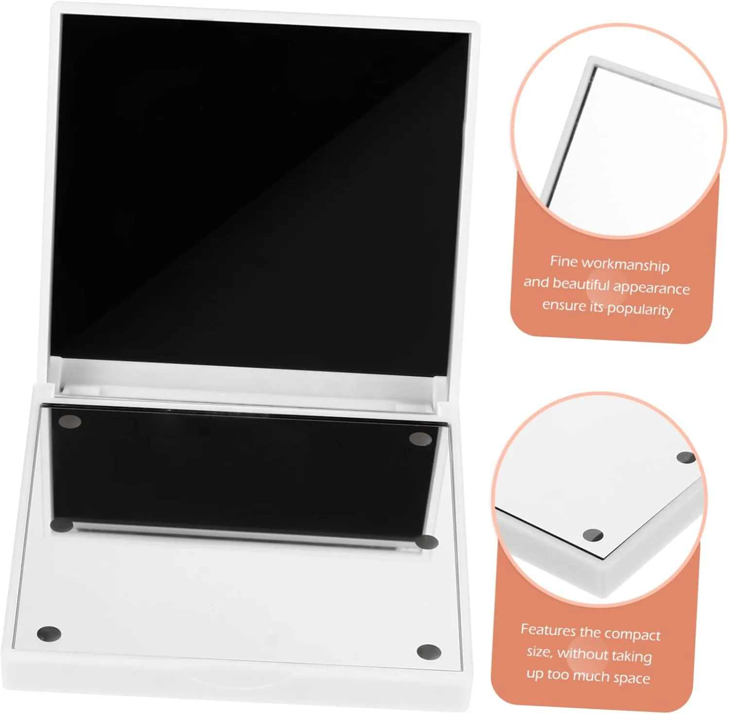 3pcs Compact Led Makeup Mirror Portable Cosmetic Mirror High Definition Design for Travel Simulates Natural Daylight for for Handbag and Purse Use