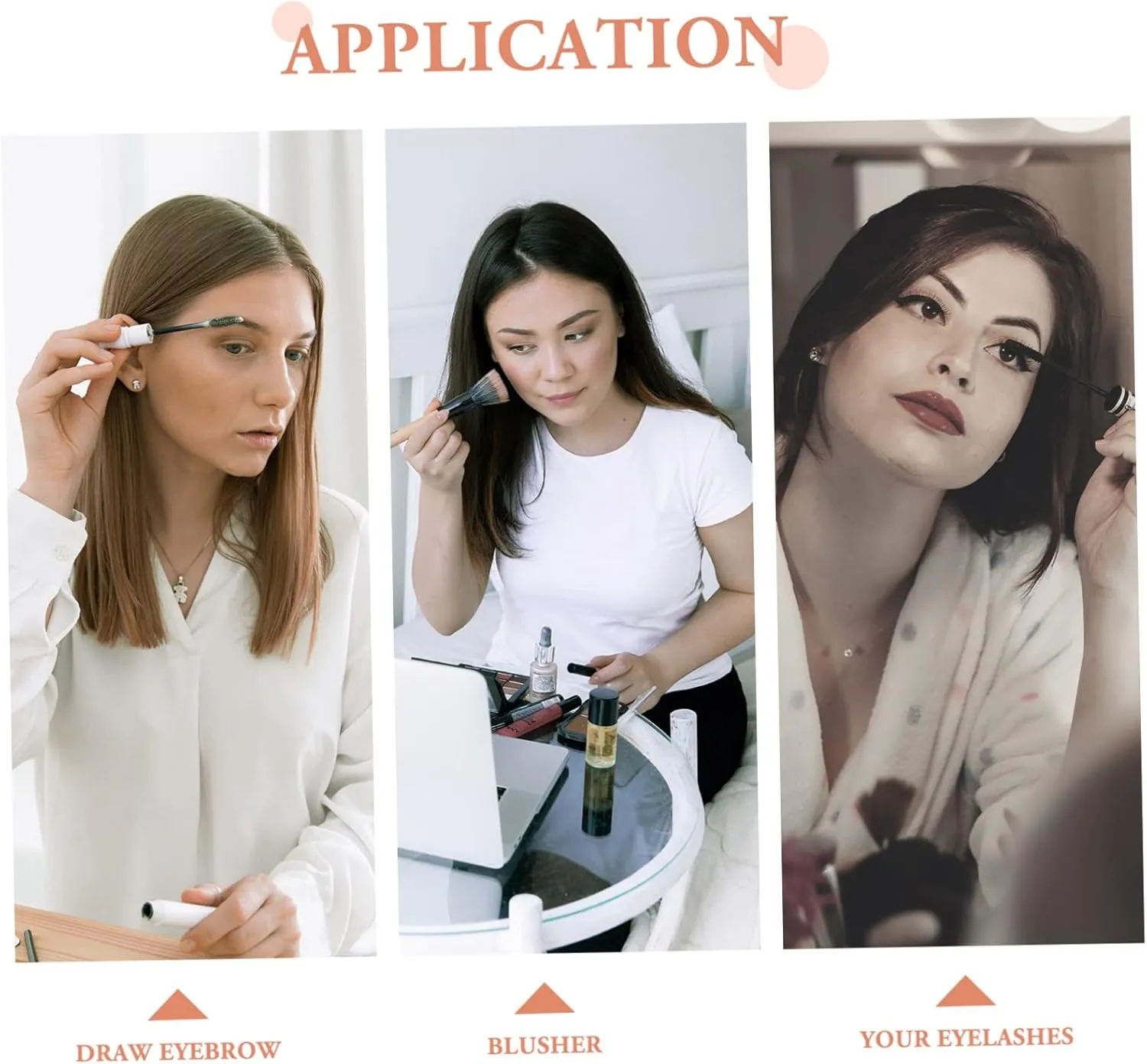3pcs Compact Led Makeup Mirror Portable Cosmetic Mirror High Definition Design for Travel Simulates Natural Daylight for for Handbag and Purse Use