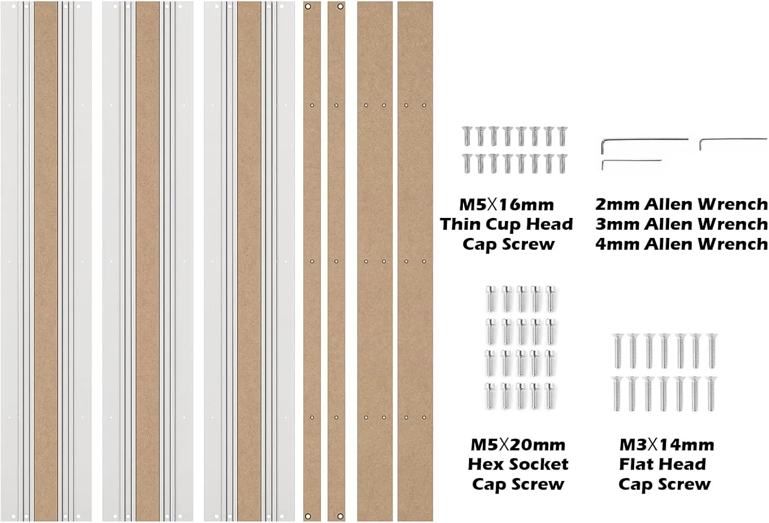 4060 Aluminum & MDF Hybrid Spoilboard Table for 4040-PRO / 4040-PRO MAX CNC Router Milling Machine, Size 420 x 800 x 20.5mm (16.5''x 31.5''x 0.8''), Expand The Work Area to X400mm x Y600mm