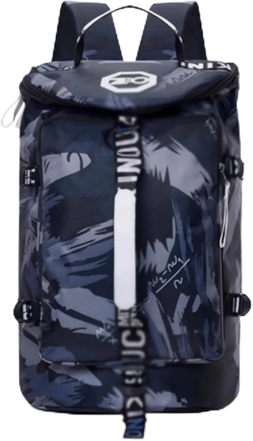 40L Gym Bag, Oxford Fabric, Small Fitness Workout Sports Bag, Waterproof, Travel Duffel Backpack, Lightweight, for Towels, Books, Shoes, for Men & Women(A)