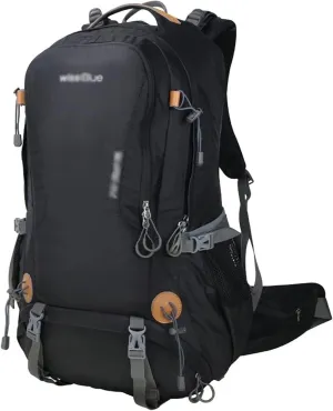 40L Water Resistant Men Women Hiking Backpack Lightweight Outdoor Sports Traveling Rucksack Cycling Mountaineering Camping Walking Daypack High Capacity (Color : Black)