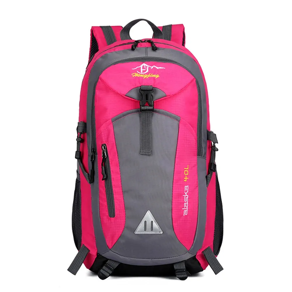 40L Waterproof Nylon Travel Backpack - Camping Hiking Trekking Bag for Outdoor Sports