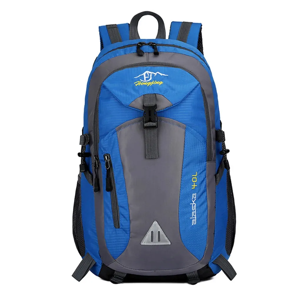 40L Waterproof Nylon Travel Backpack - Camping Hiking Trekking Bag for Outdoor Sports