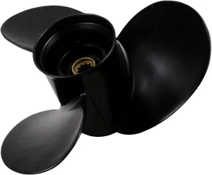 48-19638A40 10 3/8 x 11 Pitch 3 Blade 10 Spline Tooth Outboard Boat Propeller Replacement for Mercury 9.9-25 HP Aluminum Prop with Hub Kit