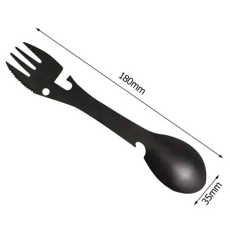 5-in-1 Camping Multi-functional - Fork, Knife, Spoon, Bottle/Can Opener