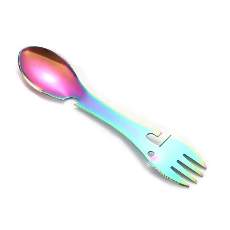5-in-1 Camping Multi-functional - Fork, Knife, Spoon, Bottle/Can Opener