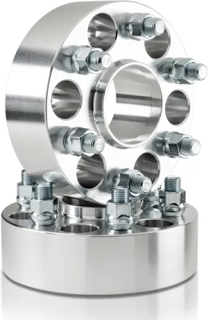 50mm (2 Inch) Hubcentric Wheel Spacers 6x5.5 Compatible For Chevy Silverado 1500 1999-2022, Suburban 1500 2000-2013, Sierra 1500 2007-2021, Yukon 2007-2022, Escalade 1999-2021 (2pc 78.1mm M14x1.5)