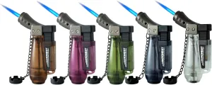5/Pack Windproof Torch Lighters with Lid, Big Fuel Tank, Refillable (No Gas)