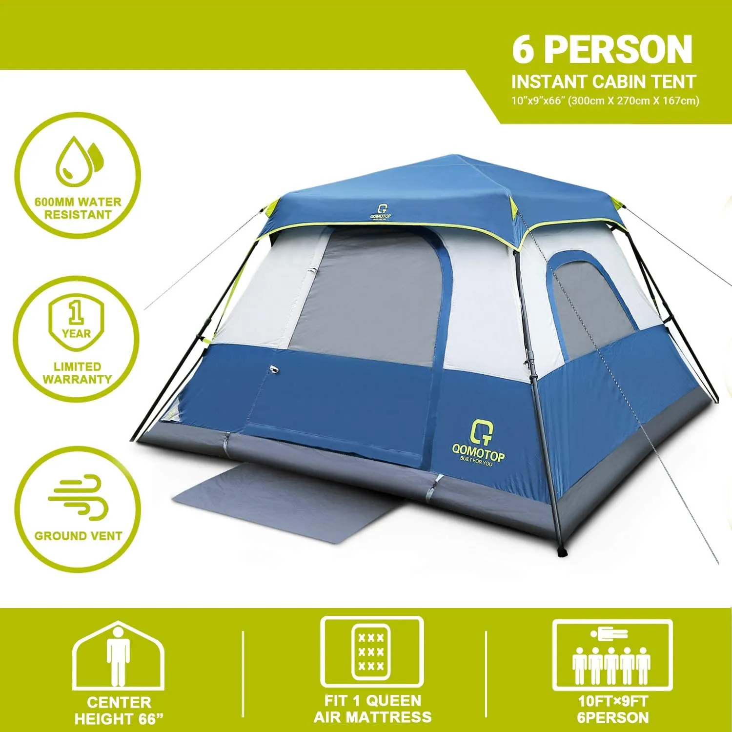 60 Up Seconds Tent, Rainfly Buy-one-get-one-free with Up Pop 4/6/8/10 Tent Camping Artistic Set Person Waterproof Top