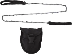 64 Links 31 Cutter 3/8 48 Inch High Reach Tree Limb Hand Rope Chain Saw with Black Paracord Practical Fast Cutting Sturdy Material Easy to Store for Outdoor Camping and G
