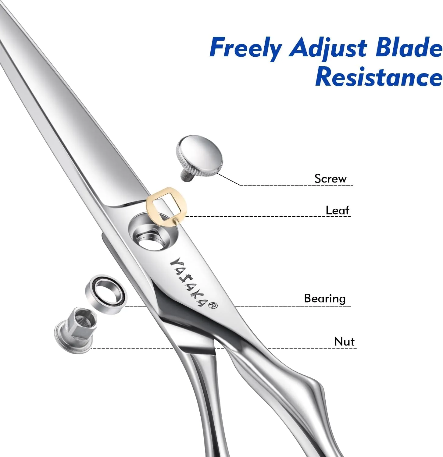 6.5" High-end Hair Cutting Scissors,Premium Cobalt Alloy Stainless for Barber Shears,Professional Hair Shears with Sharp Convex Blade,Ergonomic Design Haircut Scissors For Salon and Home Use