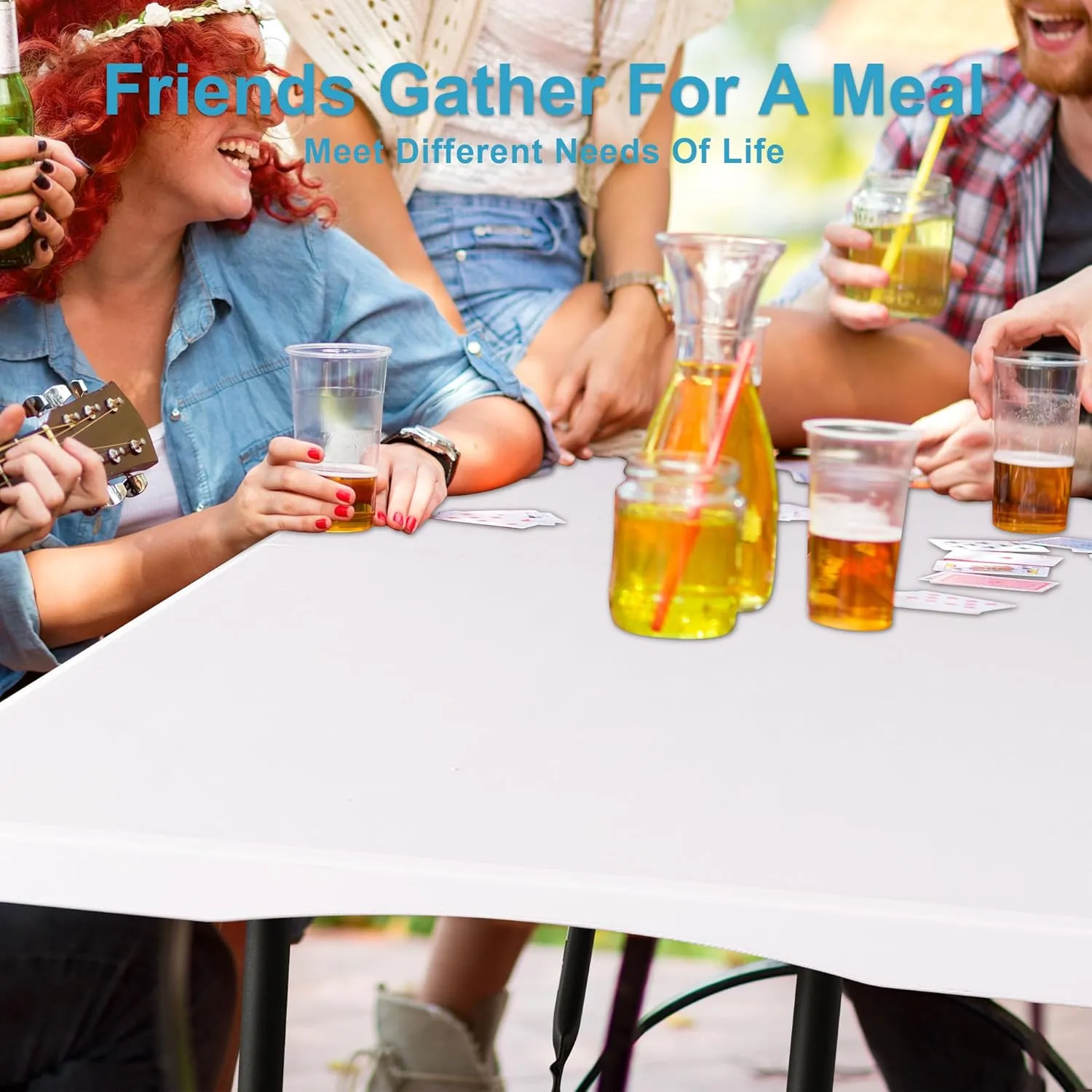 6FT Folding Tables Heavy Duty Folding Table, Multi-Functional Fold up Table for Outdoor Camping Picnic Parties, Indoor Events White Training Table with 330lbs Static Weight Capacity