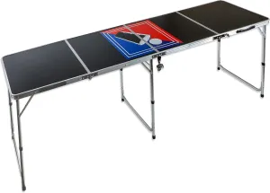 8' Folding Beer Pong Table with Bottle Opener, Ball Rack and 6 Pong Balls