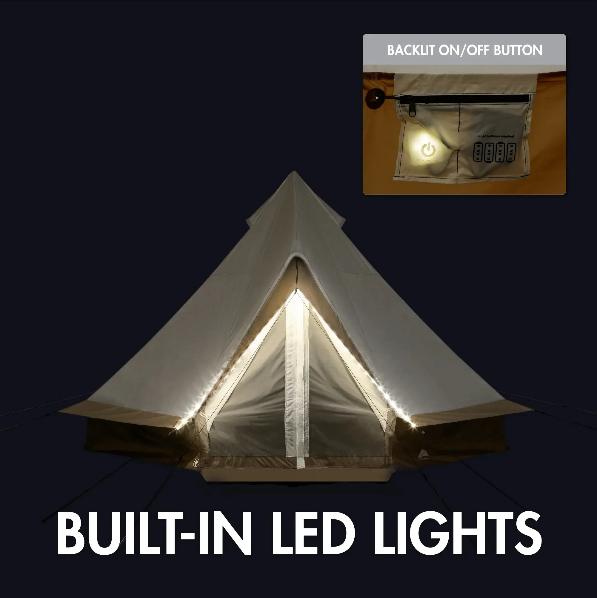 8-Person Instant Cabin Tent with Built-in LED Lights - 13' x 9' for Ultimate Comfort and Convenience!